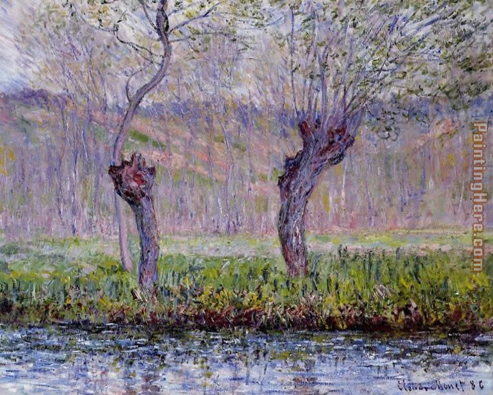 Willows in Spring painting - Claude Monet Willows in Spring art painting